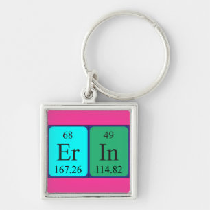 Porte-clés Erin periodic table name keyring