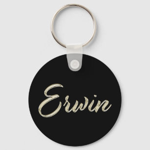 Porte-clés Erwin Name whitegold Button