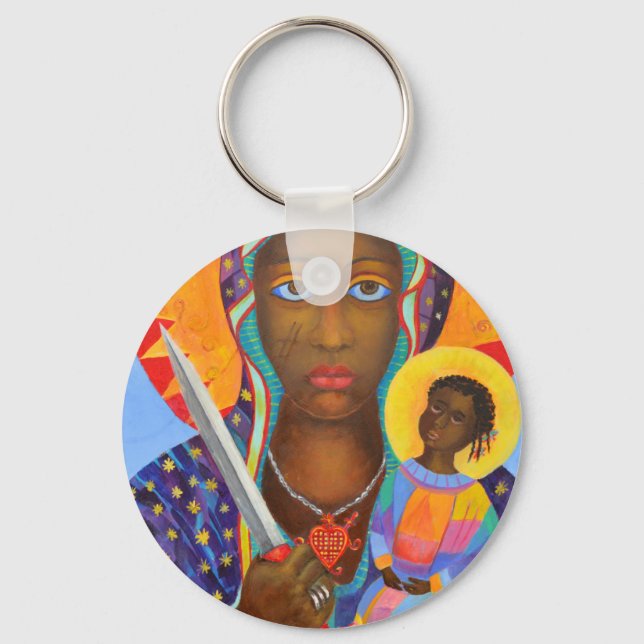 Porte-clés Erzulie Dantor Black Madonna Voodoo Nouvelle-Orléa (Recto)