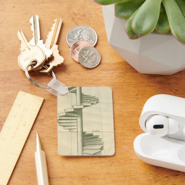 Porte-clés Escalier en colimaçon, escalier architectural vint (Bureau)