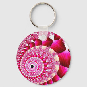 Porte-clés escargot rose