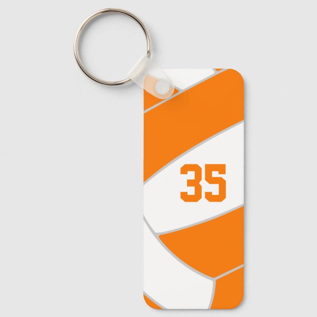 Porte-clés esprit d'équipe de volley-ball orange cadeaux pers (Recto)