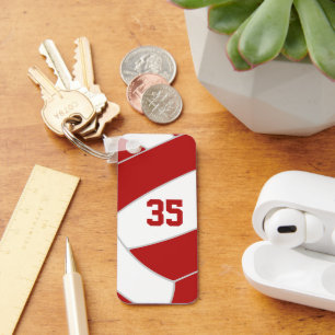 Porte-clés esprit d'équipe de volley-ball rouge cadeaux perso