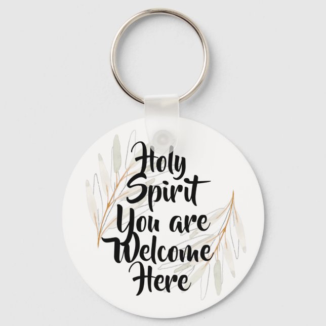 Porte-clés Esprit Saint vous êtes les bienvenus ici (Recto)