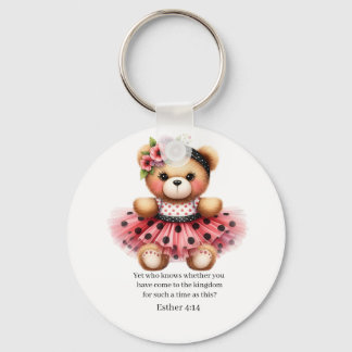 Porte-clés Esther 4:14 Girly Bear Keychain