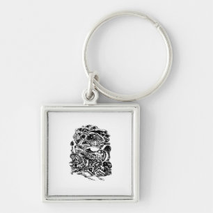 Porte-clés Esthétique Cottagecore Grenouille Champignon Art G