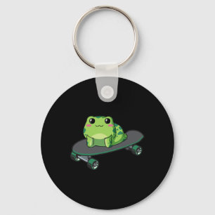 Porte-clés Esthétique Cottagecore Kawaii Grenouille de Skate
