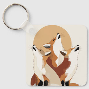 Porte-clés esthétique Renard à ton terreux Pack A