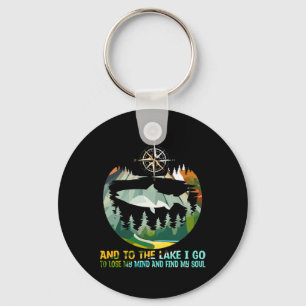 Porte-clés Et au lac, je vais perdre la tête Camping Pêche