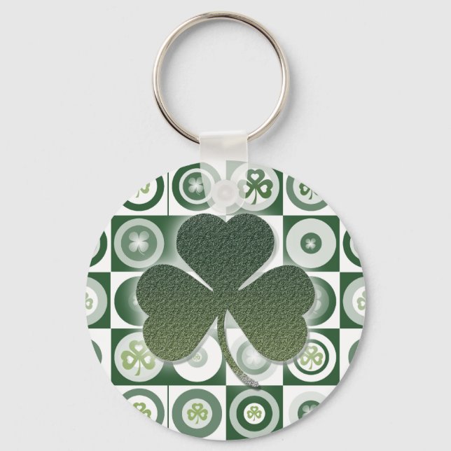 Porte - clés et porte-clés irlandais shamrock (Recto)