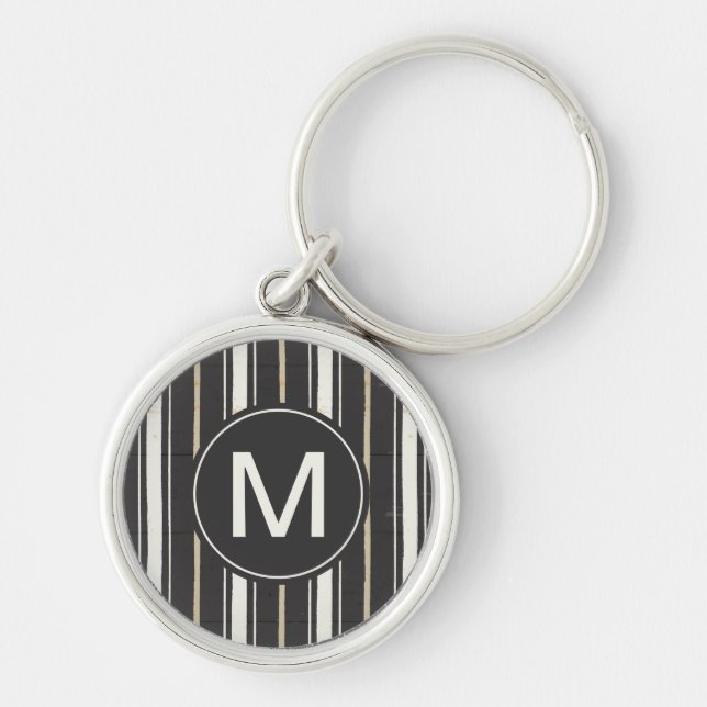 Porte-clés Étape simple deux de signes du monogramme | (Devant)