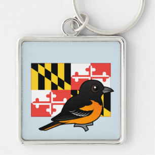 Porte-clés État Birdorable du Maryland : Baltimore Oriole