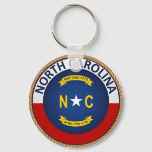 Porte-clés État de joint de drapeau de la Caroline du Nord