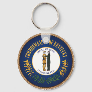 Porte-clés État du Sceau du drapeau du Kentucky
