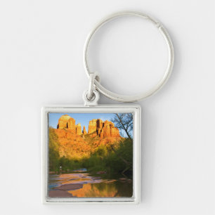 Porte-clés États-Unis, Arizona. Cathedral Rock au coucher du 