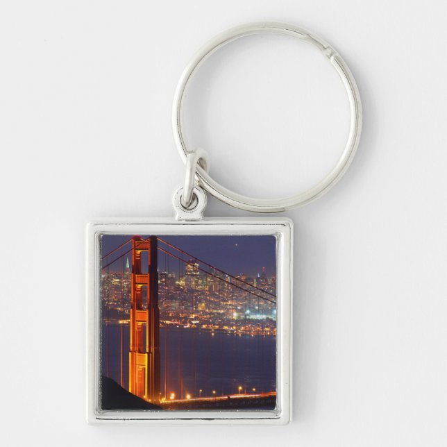 Porte-clés États-Unis, Californie. Pont Golden Gate la nuit (Devant)