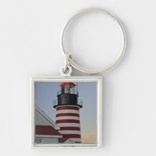 Porte-clés États-Unis, Maine, Lubec. Le phare de West Quoddy 