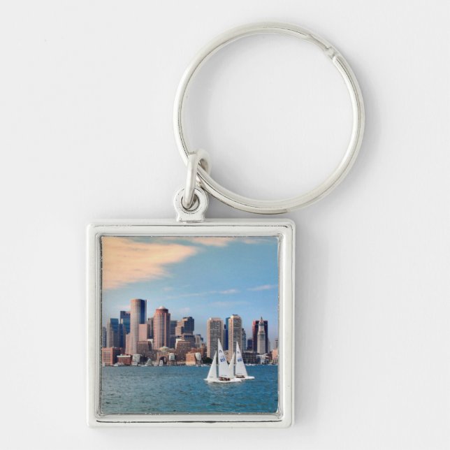 Porte-clés États-Unis, Massachusetts. Skyline 3 de Boston Wat (Devant)