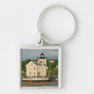 Porte-clés États-Unis, New York, Kingston, Hudson River. Rond