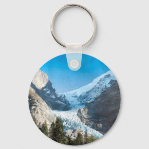 Porte-clés Été dans les montagnes, glacier sur le Jungfrau