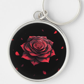 Porte-clés Eternal Crimson Rose Gothic Noir