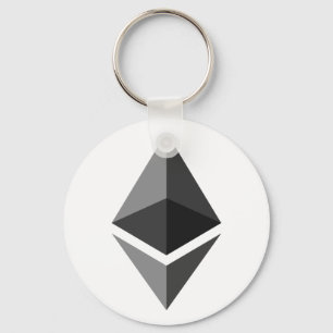 Porte-clés Ethereum Logo Keychain Simple Grey white crypto