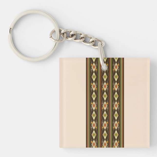 Porte-clés Ethiopian Tebeb Pattern (Devant)