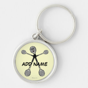 Porte-clés Étoile de badminton personnalisée