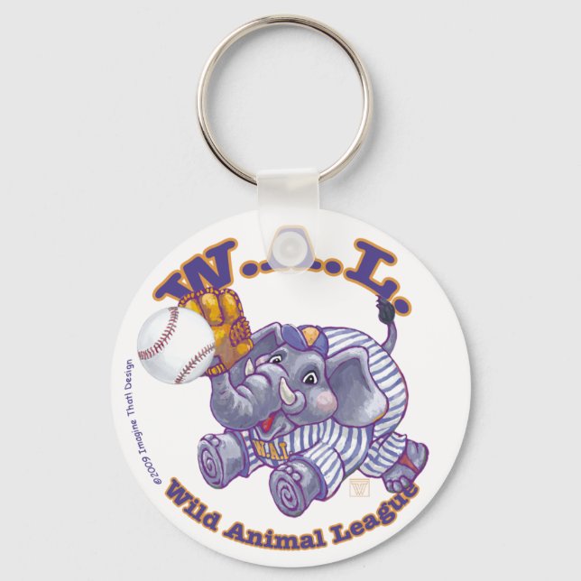 Porte-clés Étoile de baseball éléphant (Recto)