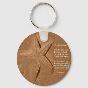 Porte-clés Étoile De Poème porte - clé Dans Le Sable Par Lade