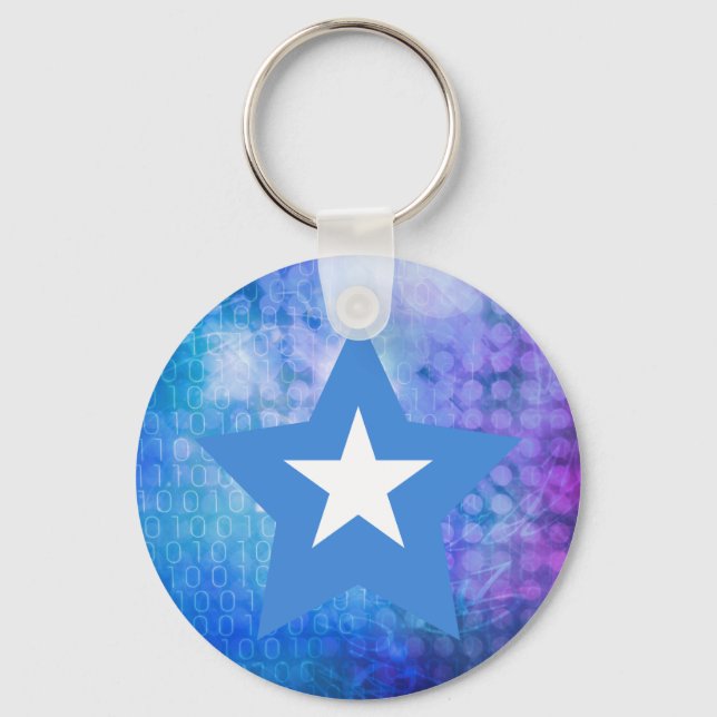 Porte-clés Étoile du drapeau cool Somalie (Recto)