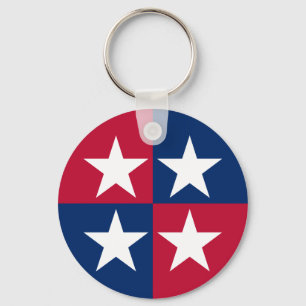 Porte-clés Étoiles d'art pop drapeau américain