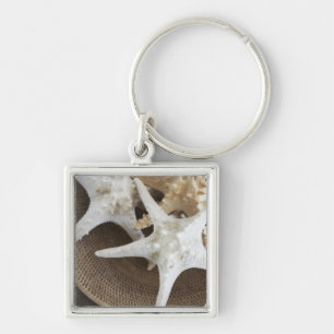 Porte-clés Étoiles de mer dans un panier