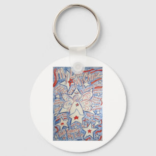 Porte-clés Étoiles et rayures Angel