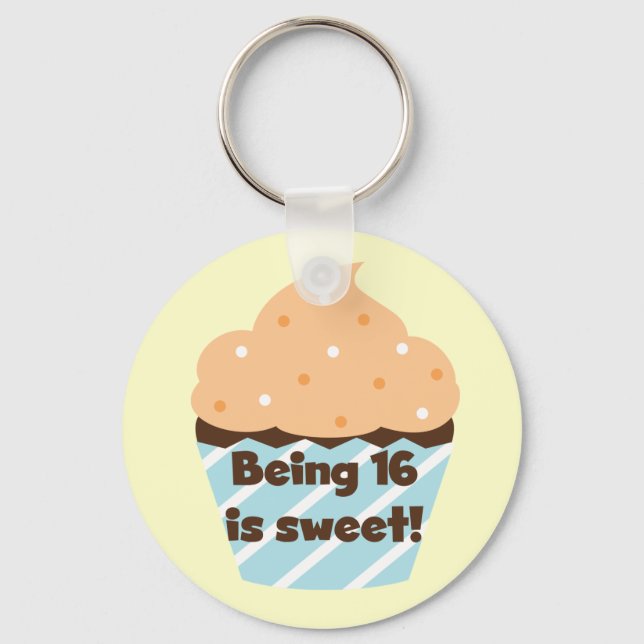 Porte-clés Etre 16 est Sweet Anniversaire T-shirts et cadeaux (Recto)