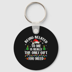 Porte-clés Être apparenté à moi drôle de Noël en famille Xmas
