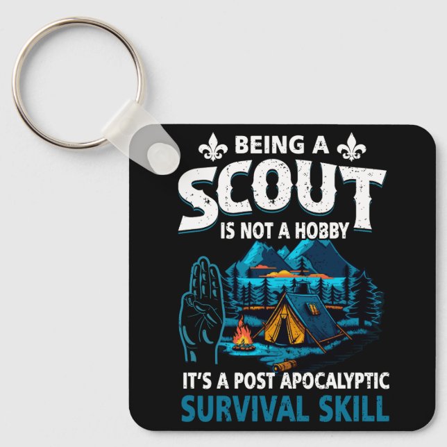 Porte-clés Être Un Scout N'Est Pas Un Hobby Son Un Post Apoca (Recto)