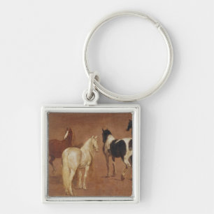 Porte-clés Étude de cinq chevaux