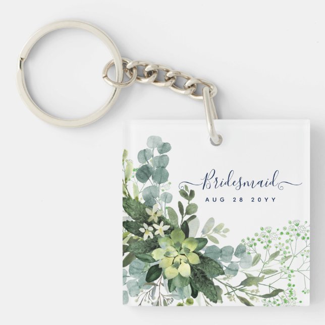 Porte-clés Eucalyptus Verdure Mariage Foliage Bébés Respirer (Devant)