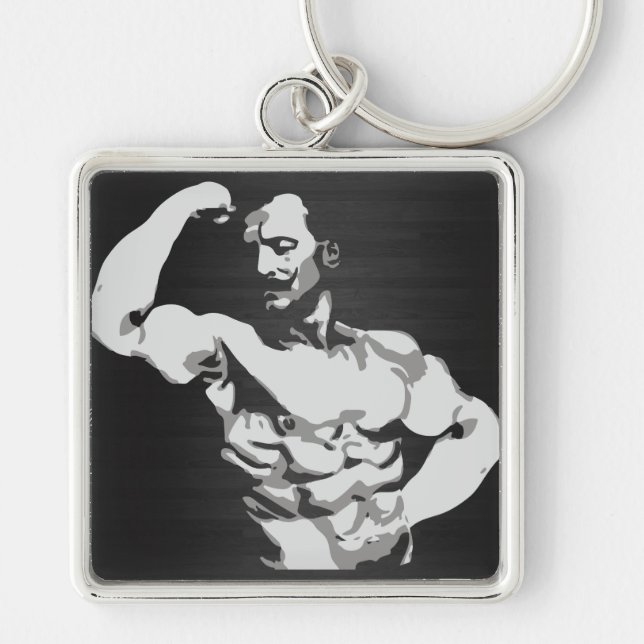 Porte-clés Eugen Sandow Bicep Flex - Bodybuilding (Devant)