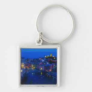 Porte-clés Europe, Italie, Cinque Terre, Vernazza. Côte escar