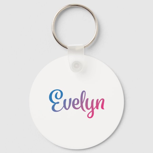 Porte-clés Evelyn Stylish Cursive (Recto)