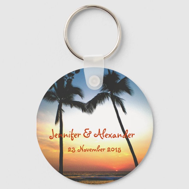 Porte-clés Événement spécial Coucher de soleil tropical (Recto)