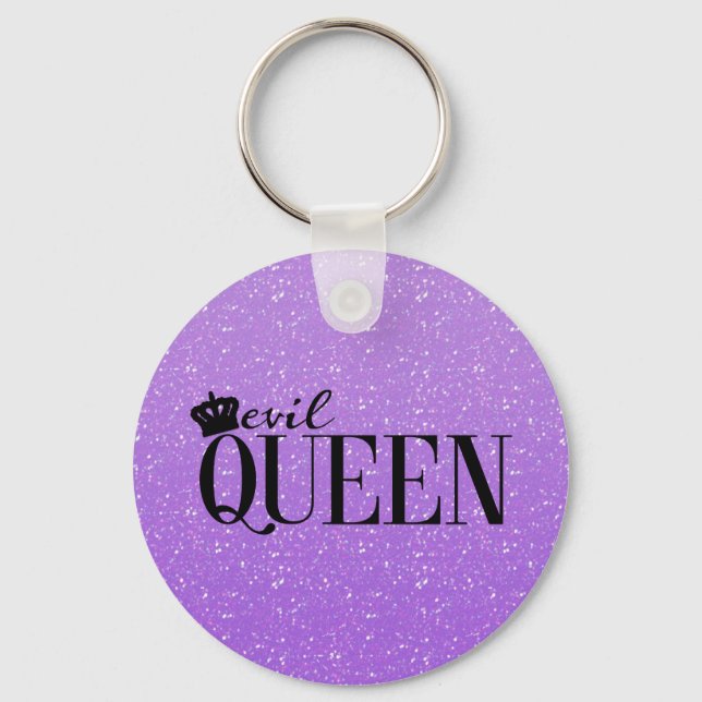 Porte-clés EVIL QUEEN Parties scintillant violet Porte - clé (Recto)