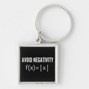 Porte-clés éviter l'équation de maths de négativité