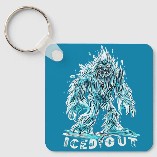 Porte-clés Explorez les cadeaux Bigfoot et les articles Yeti  (Recto)