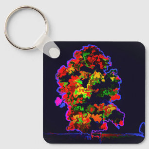 Porte-clés Explosion d'arbre néon