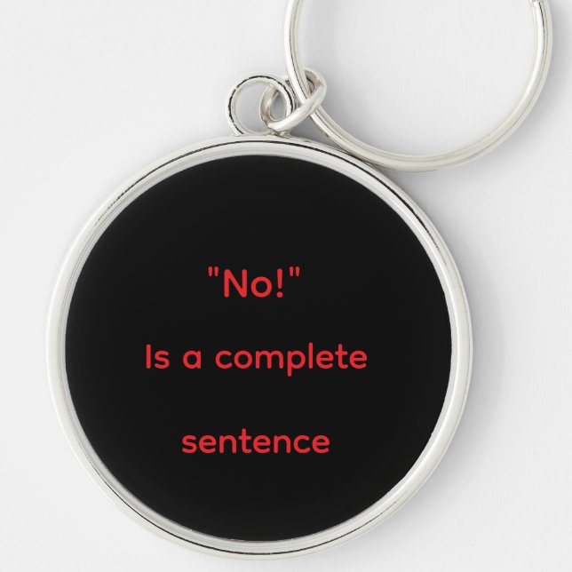 Porte-clés Expression "Non" (Devant)