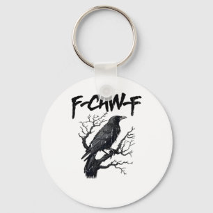 Porte-clés F-Caw-F Corbeau drôle essentiel cool unique