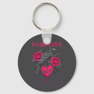 Porte-clés F Caw F Crow Anti Saint-Valentin Sombre Gothique B